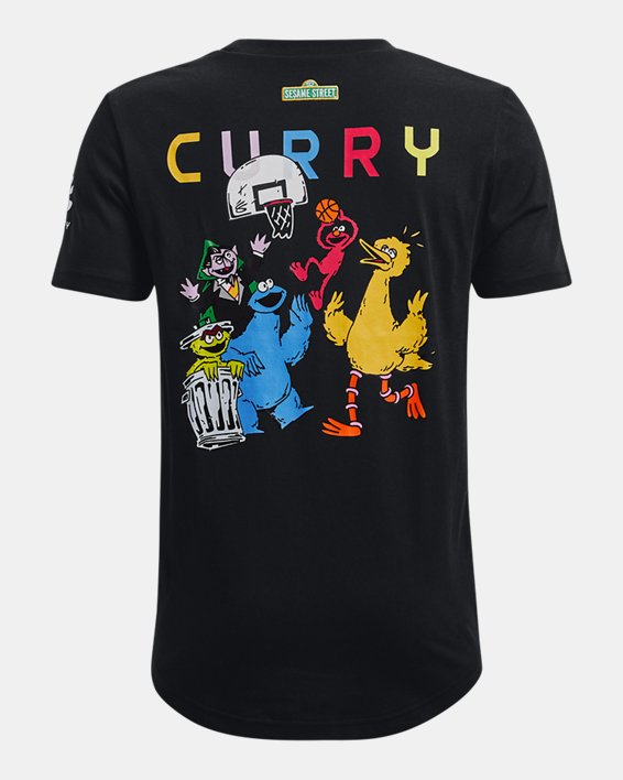 Boys' Curry Sesame Street Short Sleeve T-Shirt in Black image number 1